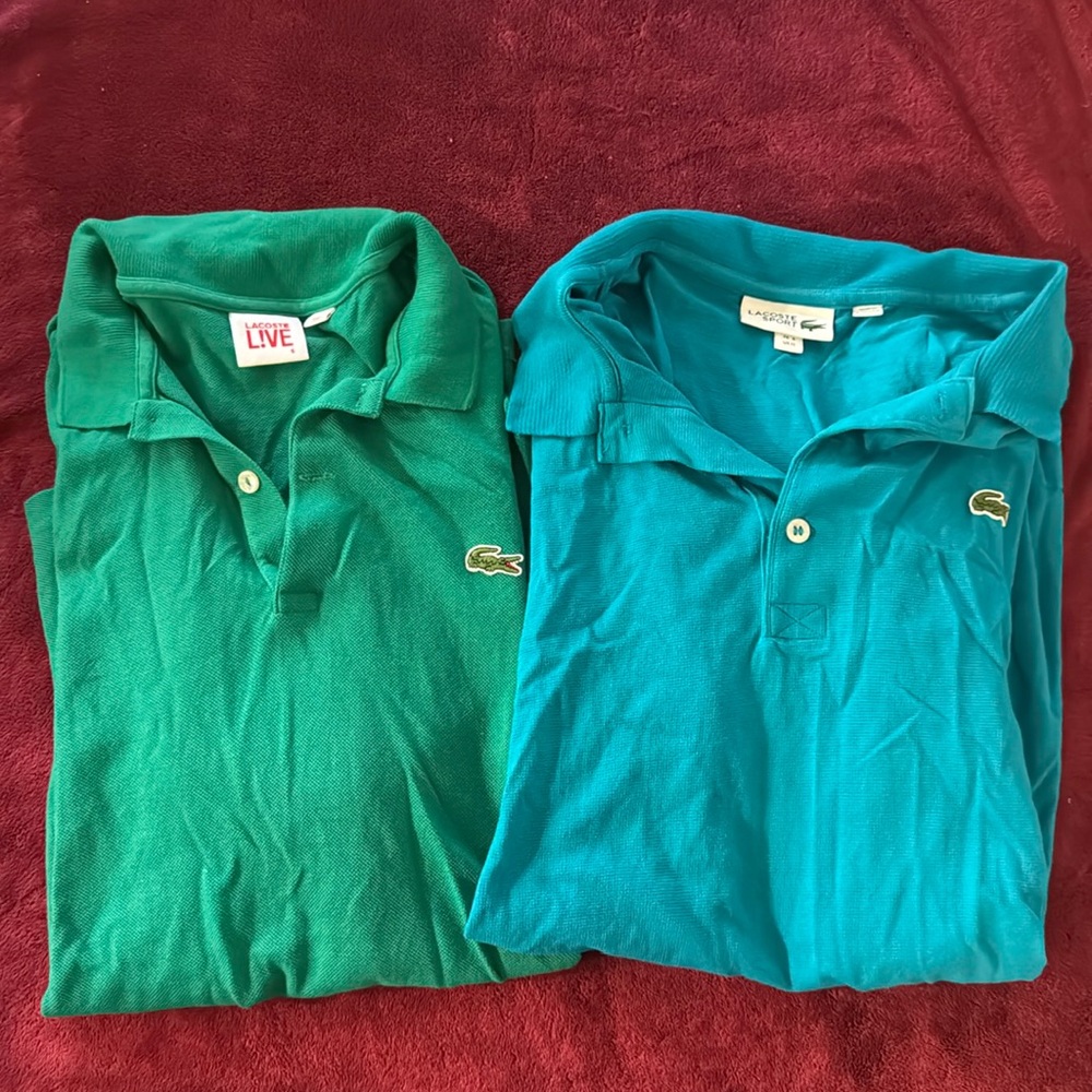 2 Lacoste polos, size medium